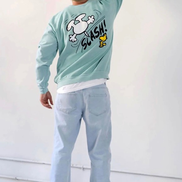 Slash Crew Neck Sweatshirt - Mint - Picture 4 of 6